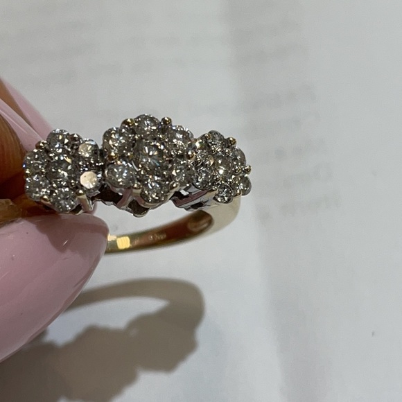 14k diamond cocktail ring - Picture 6 of 12